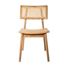 Carica l&#39;immagine nel visualizzatore di Gallery, Teak wood and rattan chair