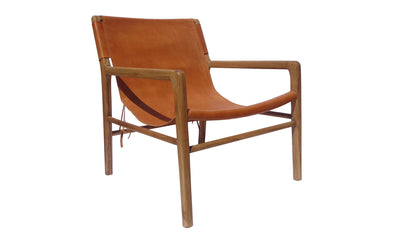 Leather lounge chair