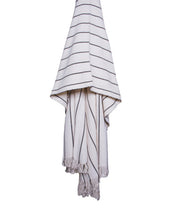 Load image into Gallery viewer, Sleep Tight Throw / White / Stipe