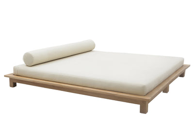 Double sunlounger with wheels