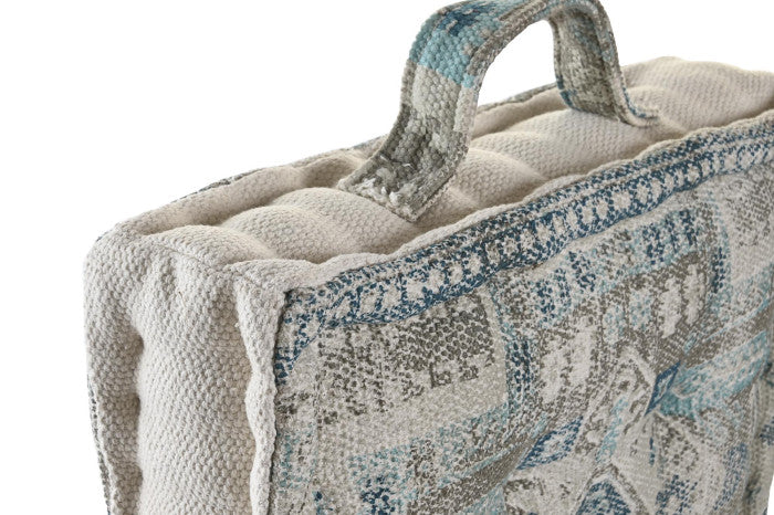 FLOOR CUSHION COTTON 40X40X10 BLUE