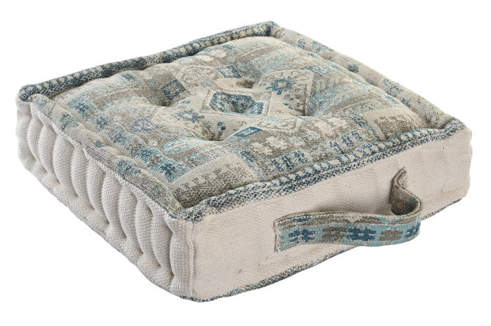 FLOOR CUSHION COTTON 40X40X10 BLUE