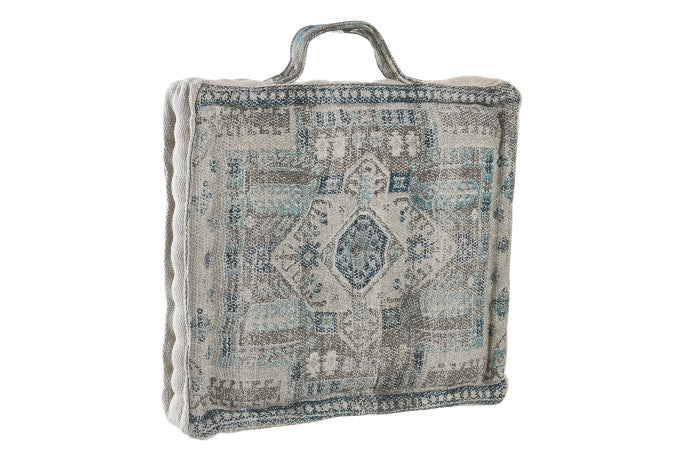 FLOOR CUSHION COTTON 40X40X10 BLUE