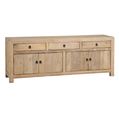 TV CABINET 4 DOORS AND 3 DRAWERS NATURAL 160 X 40 X 60 CM