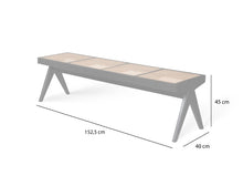 Load image into Gallery viewer, Wooden and Rattan Bench