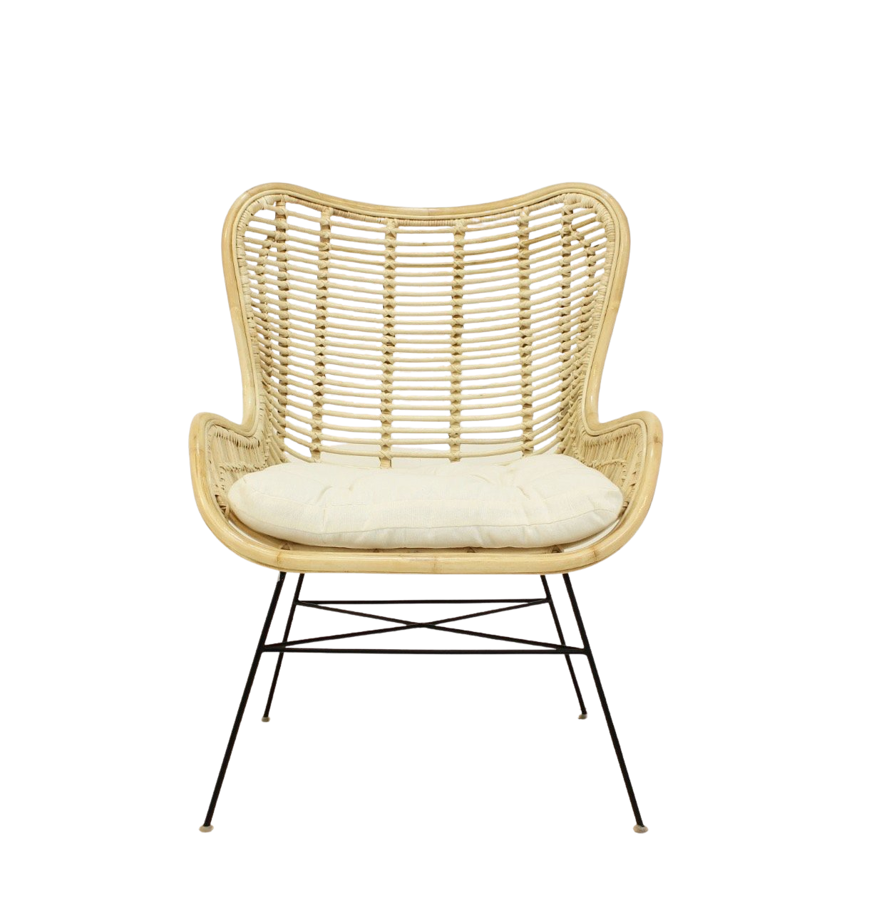 Rattan arm chair with cushion – BOIS BLANC HOME
