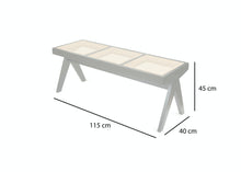 Load image into Gallery viewer, Wood &amp; Rattan bench