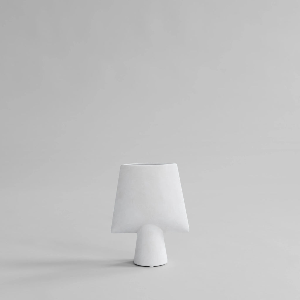 Sphere Vase Square, Mini - Bone White