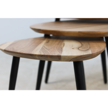 Carica l&#39;immagine nel visualizzatore di Gallery, Coffee tables - ø70/ø50/ø45 - Acacia wood/iron - Set of 3