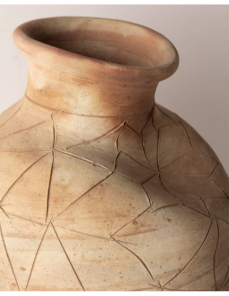 Clay vase large Ø26xH62 cm