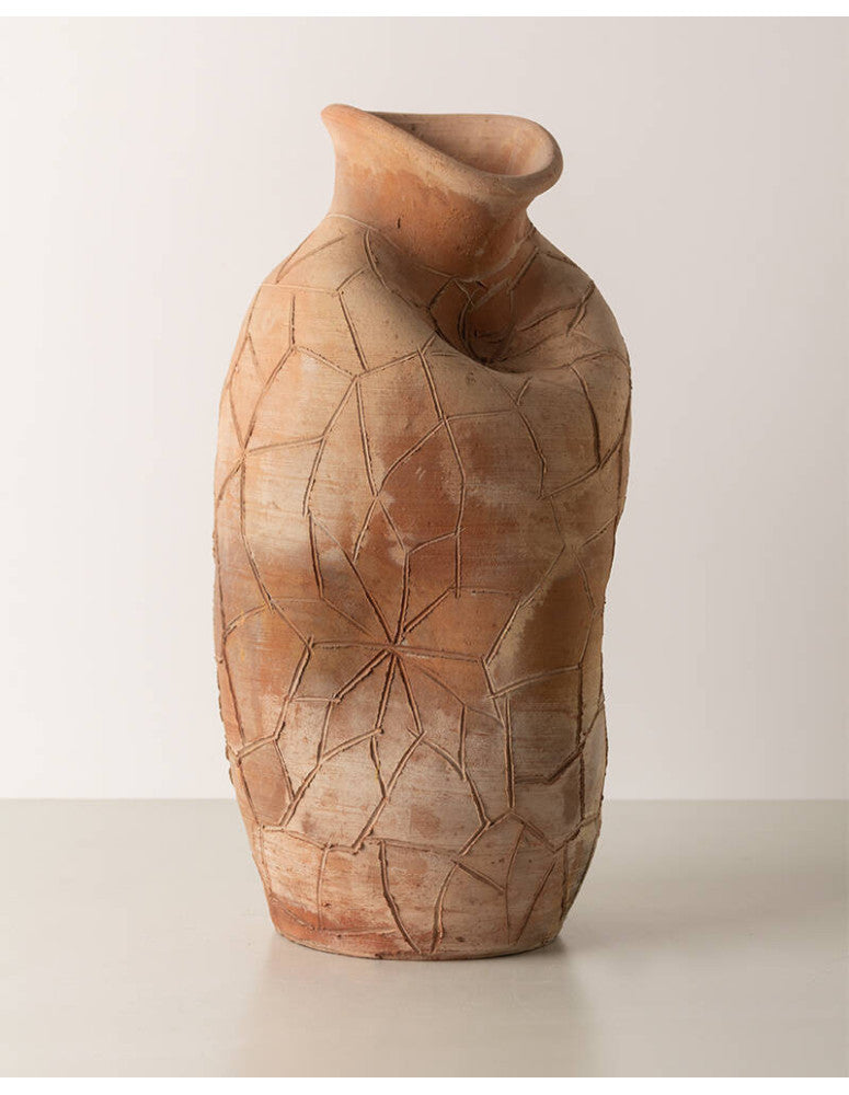 Clay vase small Ø18xH36 cm