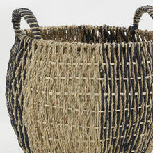 Load image into Gallery viewer, Ball baskets in natural and black rush