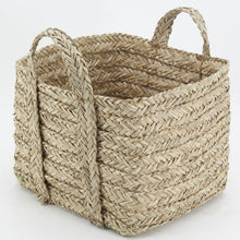 Charger l&#39;image dans la galerie, Square baskets in braided natural rush