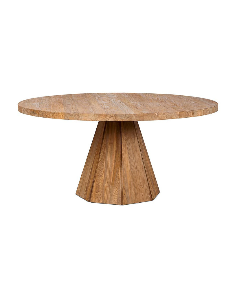 Dining table in untreated solid reclaimed teak Ø160 cm