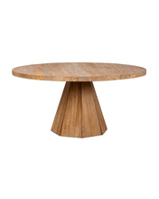 Laden Sie das Bild in den Galerie-Viewer, Dining table in untreated solid reclaimed teak Ø160 cm