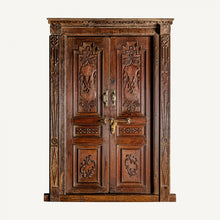 Load image into Gallery viewer, antique doors limassol, antique doors, antique doors Cyprus, old doors, teak wood door, carved door Cyprus, carved door Limassol, solid wood doors, solid wood door Limassol, solid wood door Cyprus