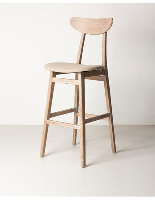 Elm wood high stool