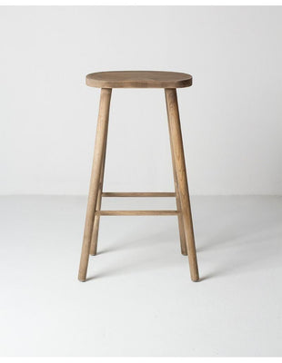 Elm wood high stool