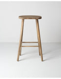 Elm wood high stool