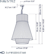 Load image into Gallery viewer, Folie S/70.2 Pendant, Ø 70 X 97 cm - BOVER