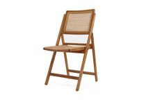 Load image into Gallery viewer, Foldable teak and rattan chair