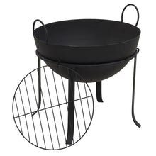 Load image into Gallery viewer, Fire pit in black lacquered metal