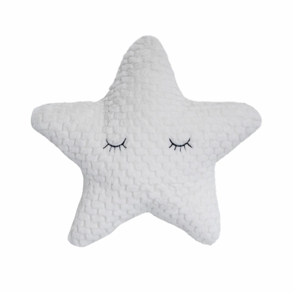 Star Cushion, White, Polyester