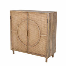 Charger l&#39;image dans la galerie, Rattan and Mango Wood cabinet