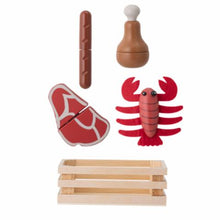 Load image into Gallery viewer, Play Set, Food, Red, MDF