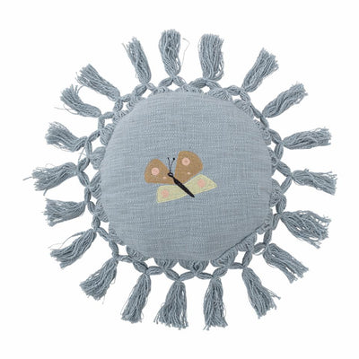 Elinna Cushion, Blue, Cotton