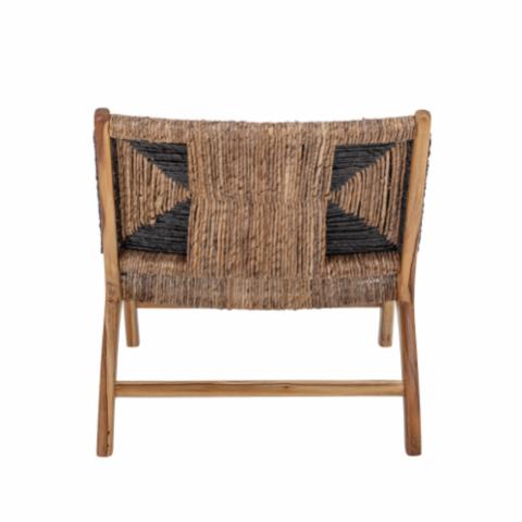 Lounge Chair, Black, Teak