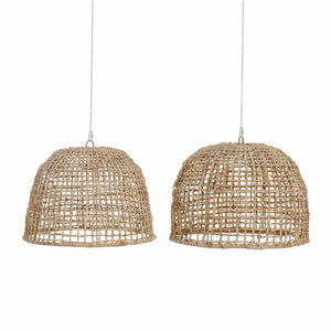 Lampshade, Nature, Banana Leaf Set of 2