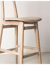 Charger l&#39;image dans la galerie, Elm wood high stool