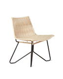 Lounge Chair Rattan Black