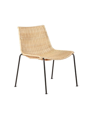 Lounge Chair Rattan Black