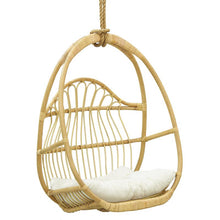 Load image into Gallery viewer, Hanging chair with rope and seat cushion