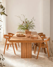 Laden Sie das Bild in den Galerie-Viewer, Dining table in natural recycled teak wood 240 x 110 cm