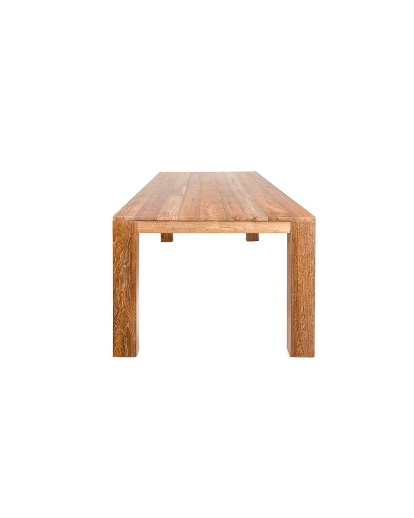 Dining table in untreated solid reclaimed teak 300 x 100 cm