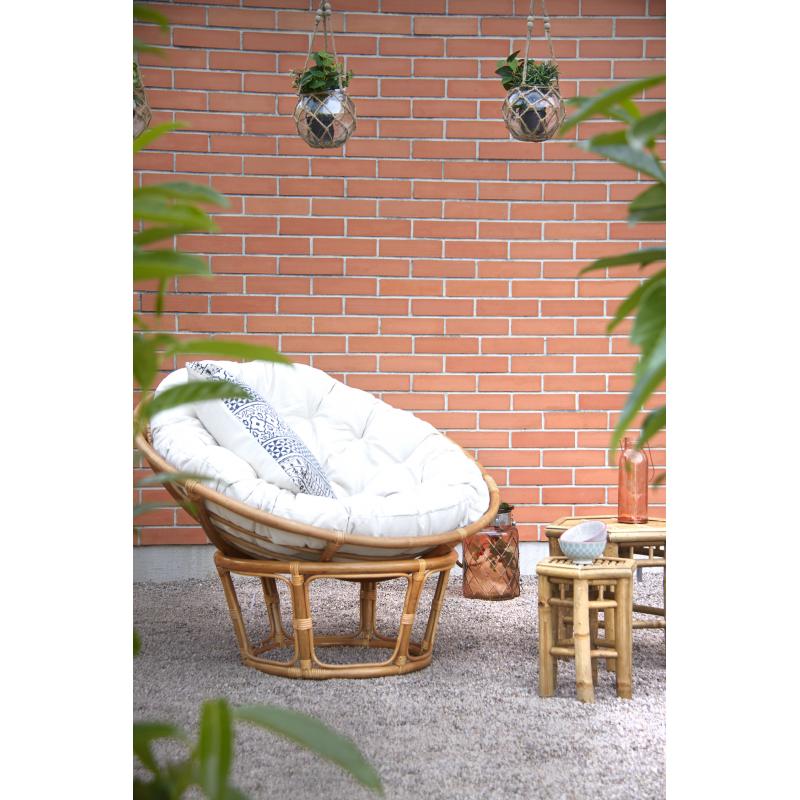 Rattan papasan chair with cushion