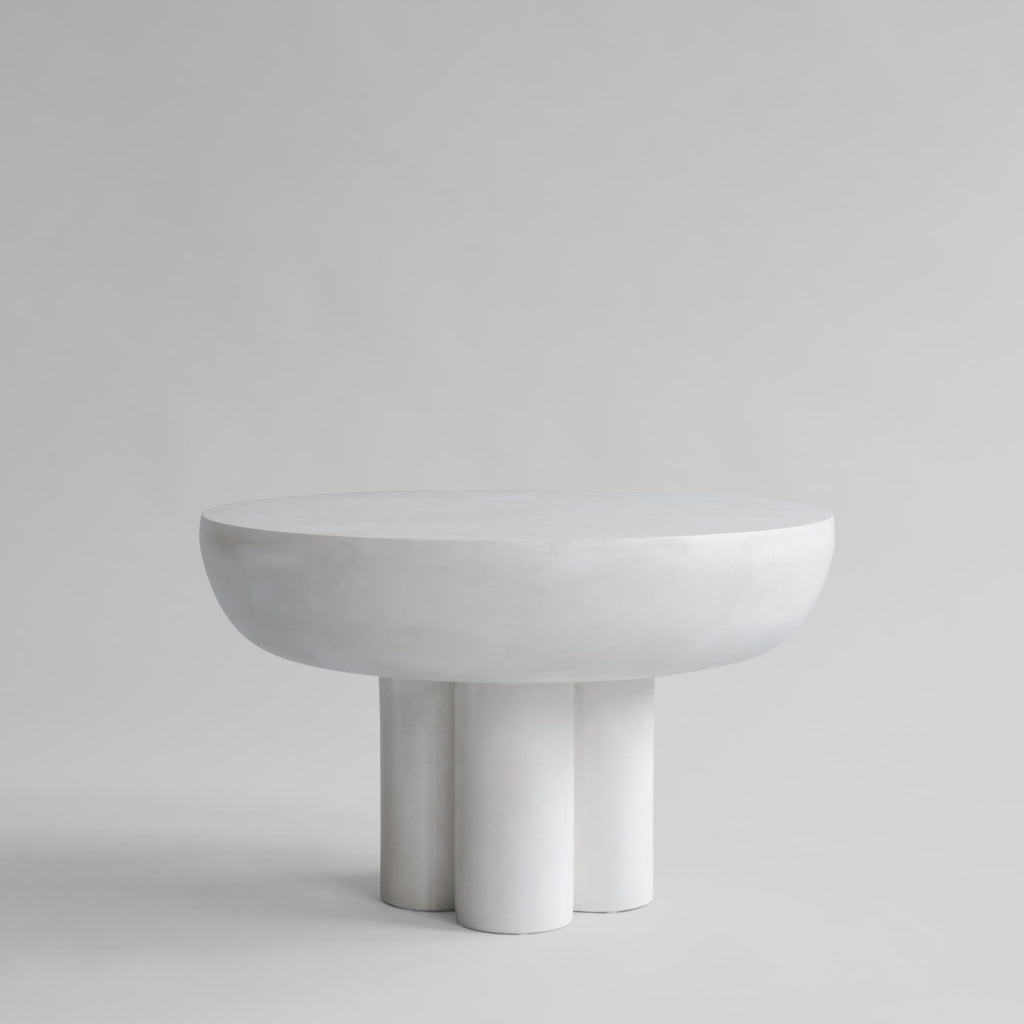 Crown Table, Low - Bone White