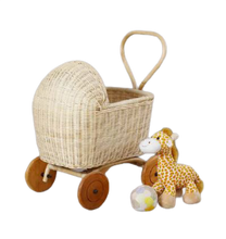 Load image into Gallery viewer, Rattan Doll Pram