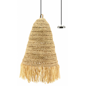 Braided raffia suspension