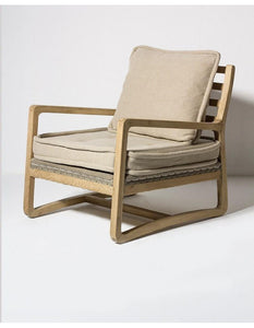 Oak wood armchair