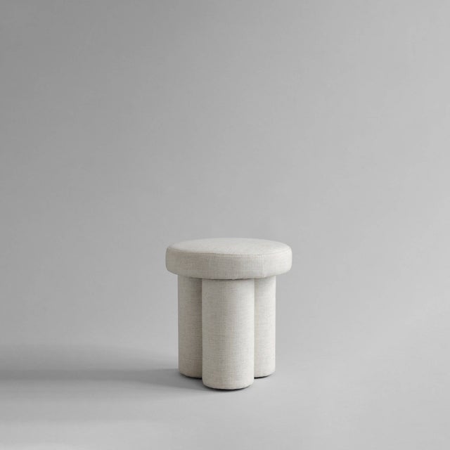 Big Foot Stool, Linen - White Chalk