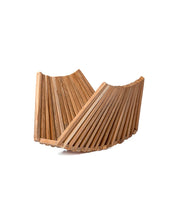 Load image into Gallery viewer, Natural teak wood bread basket