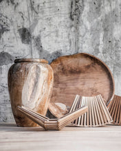 Load image into Gallery viewer, Natural teak wood bread basket