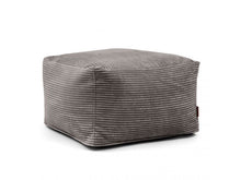 Laden Sie das Bild in den Galerie-Viewer, Pouf Softbox Waves Dark Grey