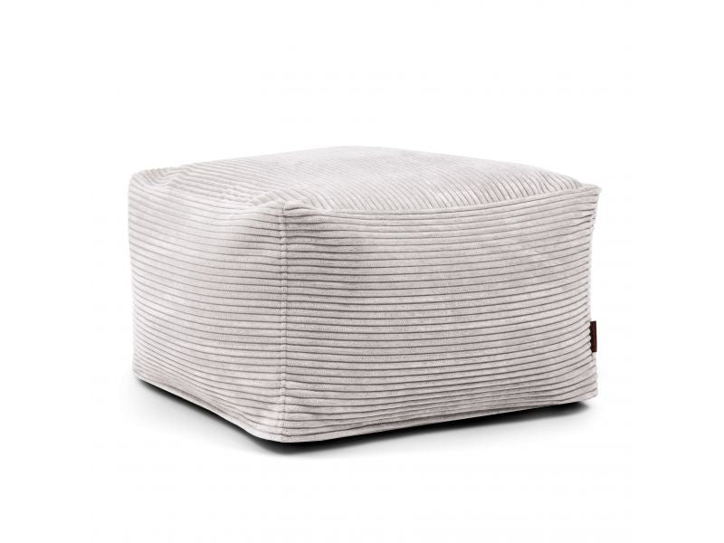 Pouf Softbox Waves White Grey