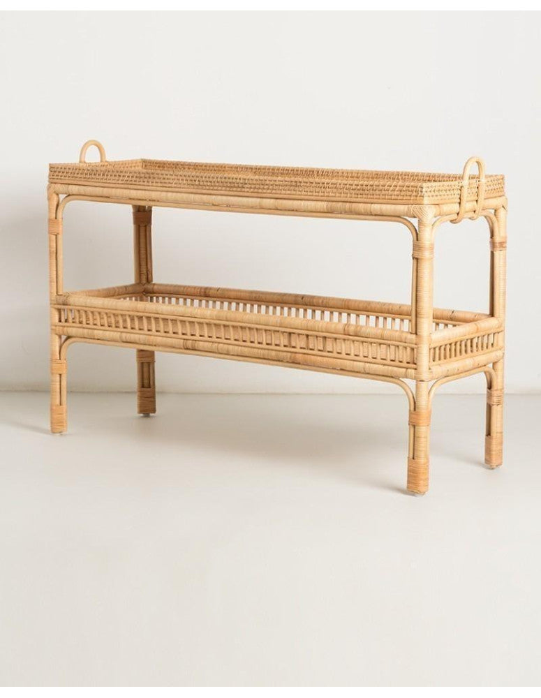 Rattan side table/console