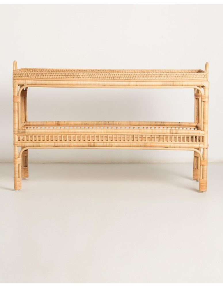 Rattan side table/console